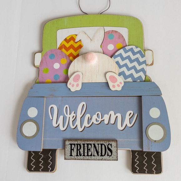 Easter Decor Sign~ Door Hanger ~ Wood Sign  NEW - Picture 1 of 4